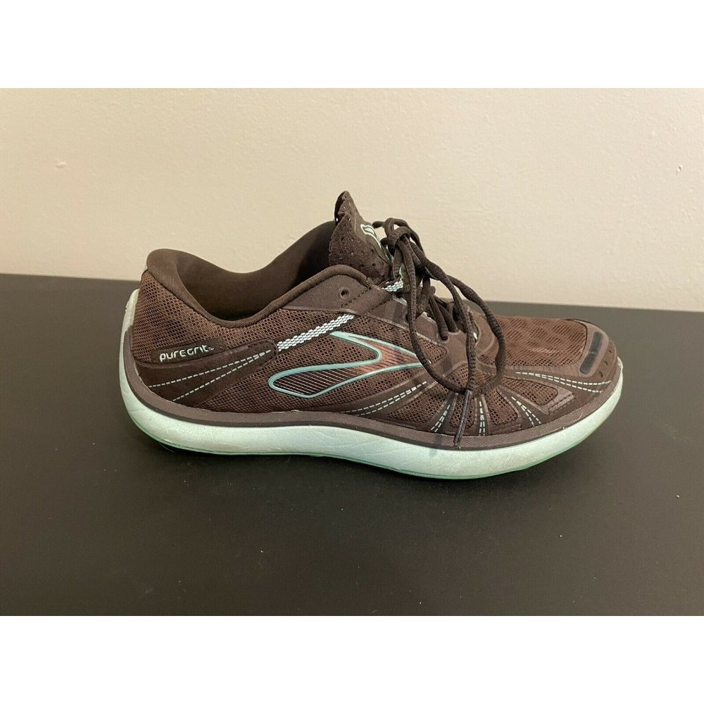Brooks Pure Grit Women's Size 7.5 Running Shoes Brown Green/Blue
